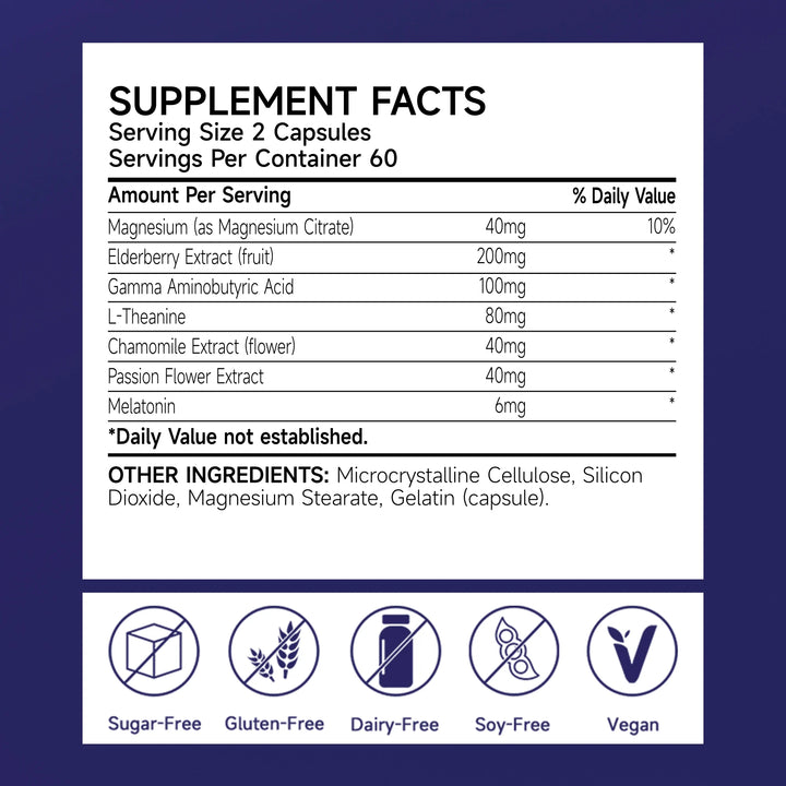 Perfiby Sleep Aid Capsule Supplement Facts